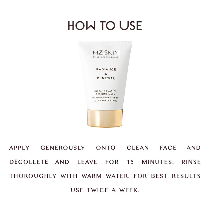 MZ SKIN  Radiance & Renewal Instant Clarity Refining Mask