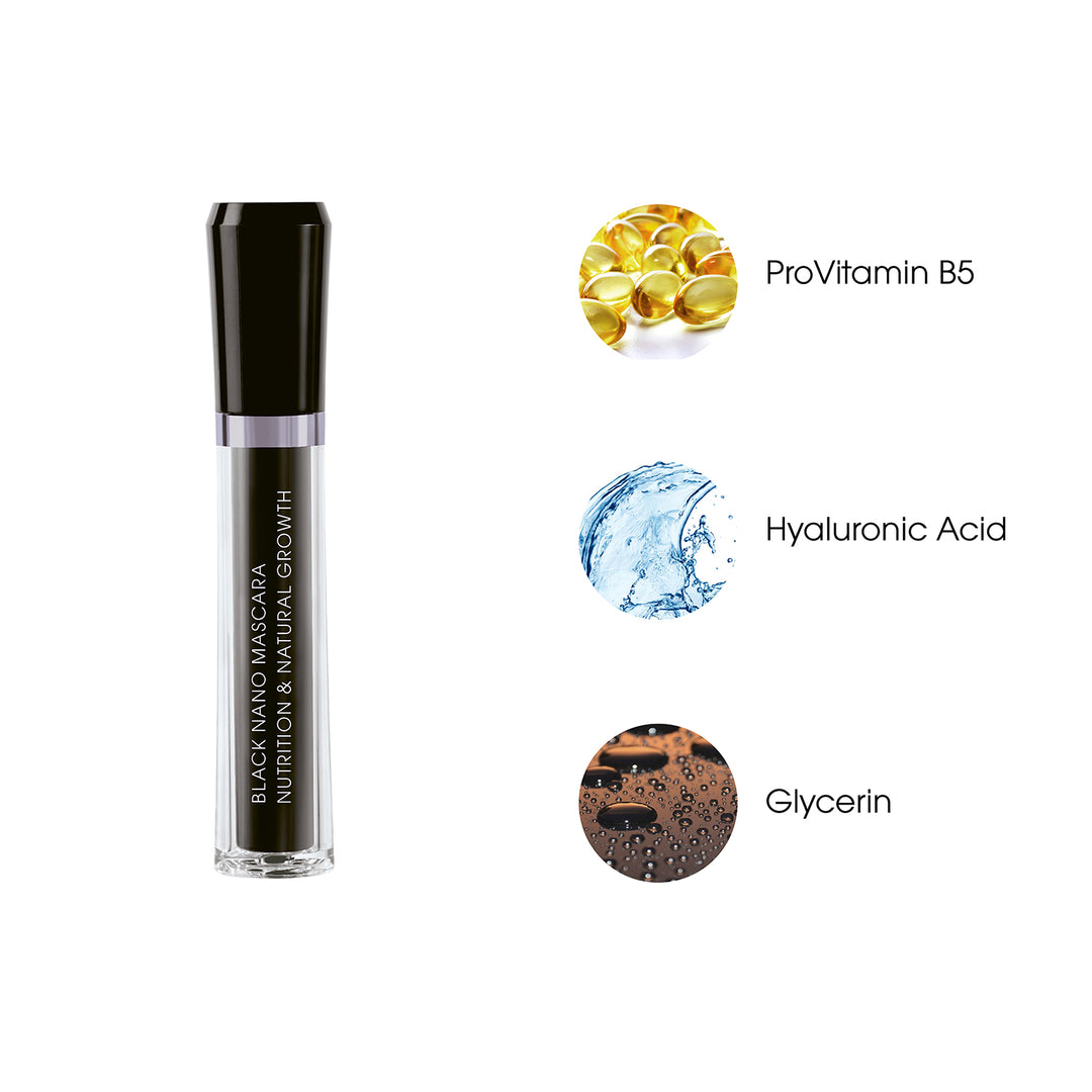 M2 BEAUTÉ Black Nano Mascara Nutrition & Natural Growth