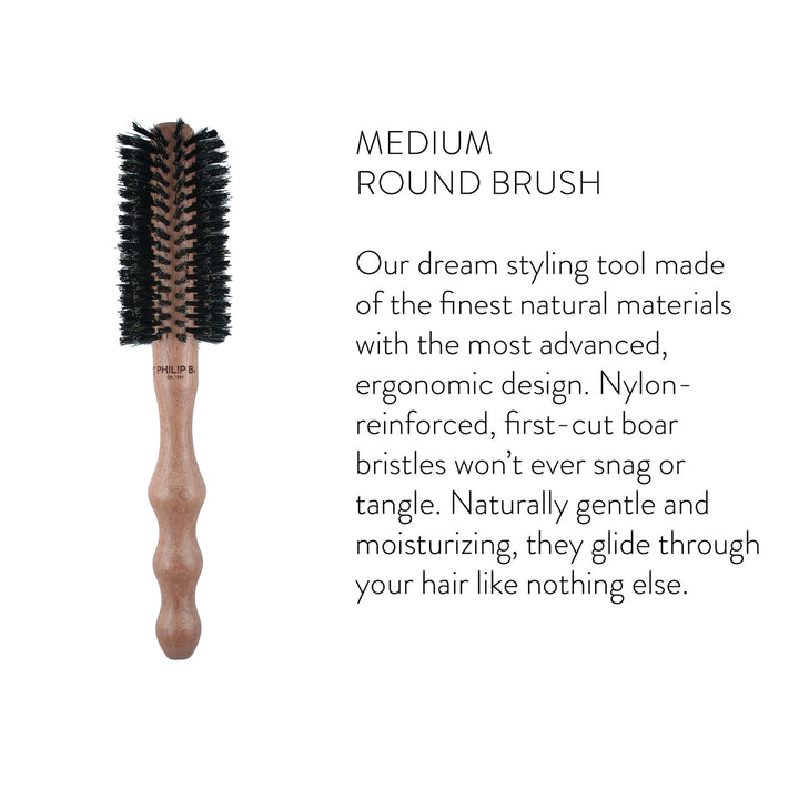 Philip B Medium Round Hairbrush